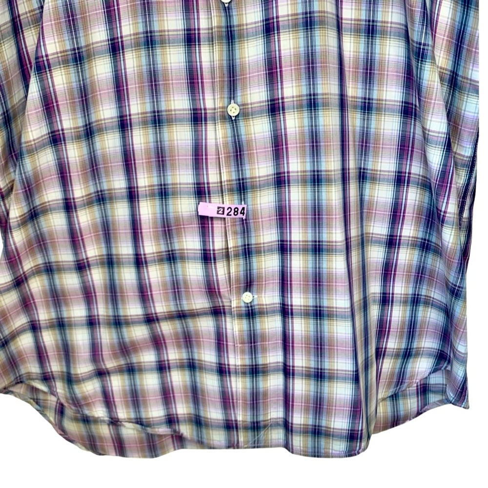 PETER MILLAR Collection Plaid Button Down Dress Shirt Cotton Size Large - Picture 13 of 16